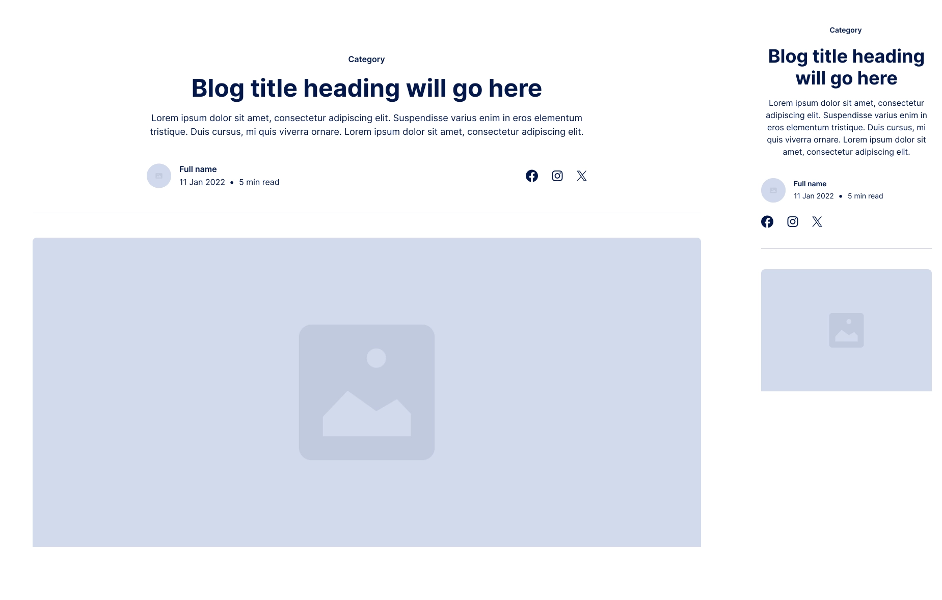 Blog Post Header | Figma Component Library