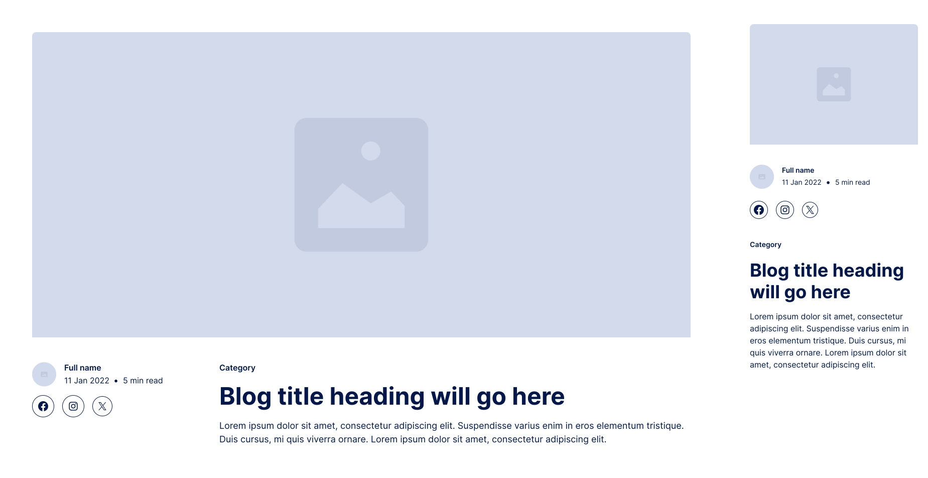 Blog Post Header | Figma Component Library