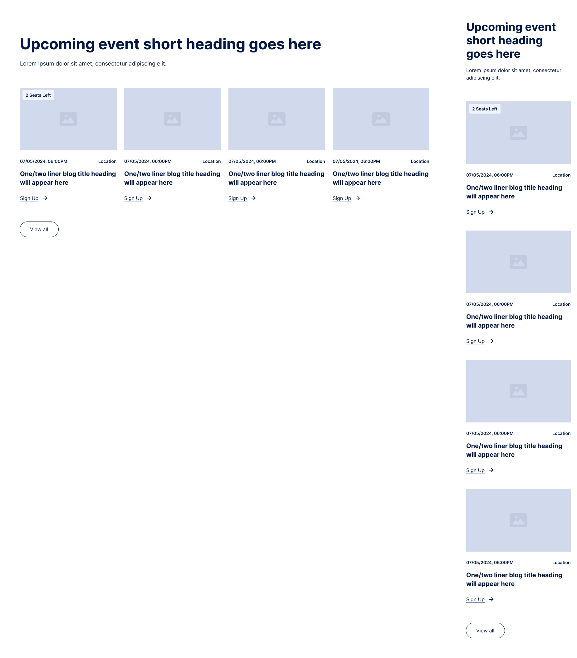 Event Section | React Component Library