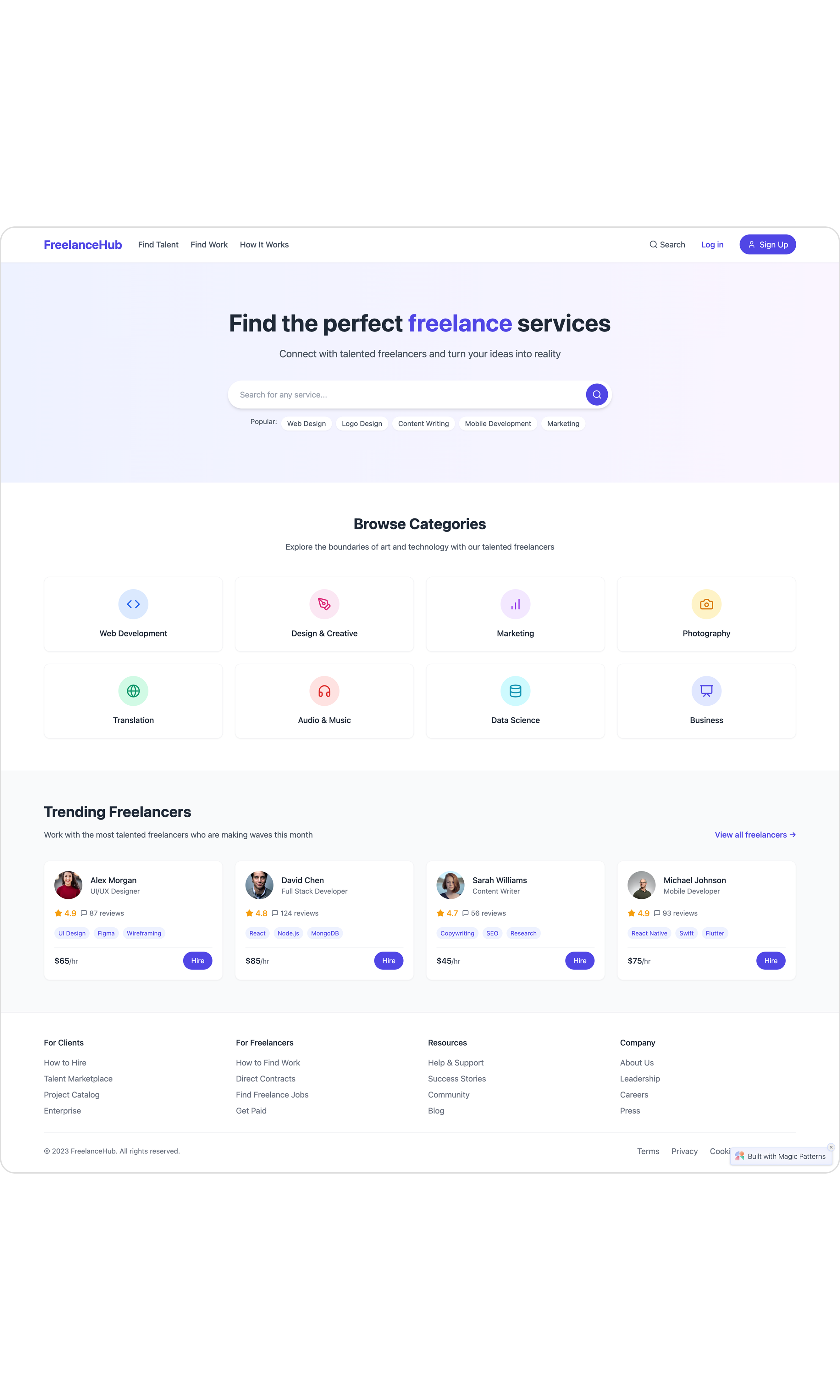 Magic Patterns Prompt