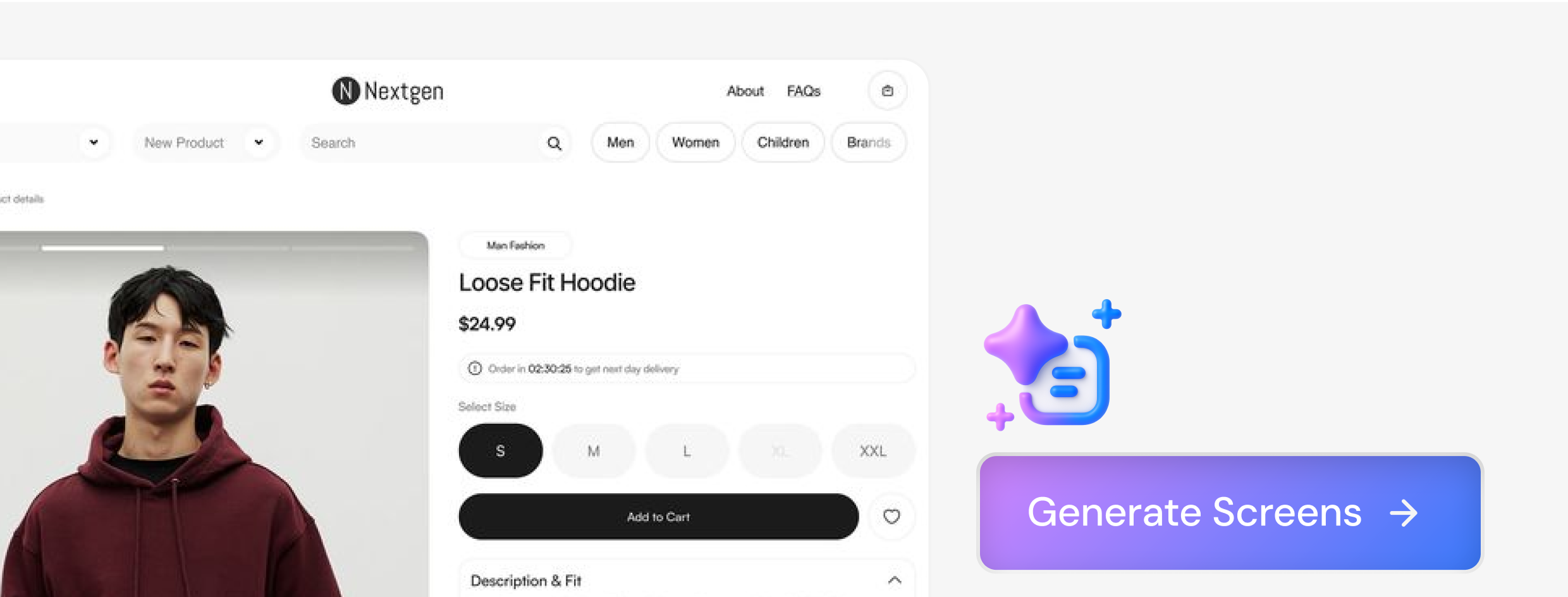 Application wireframe flow generation