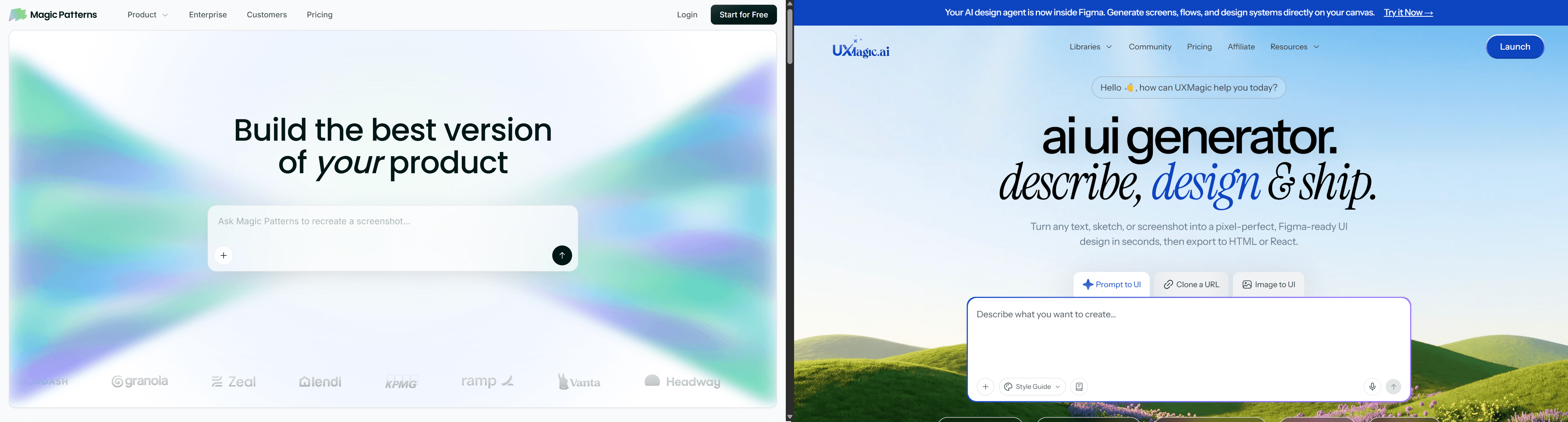 magic patterns vs uxmagic