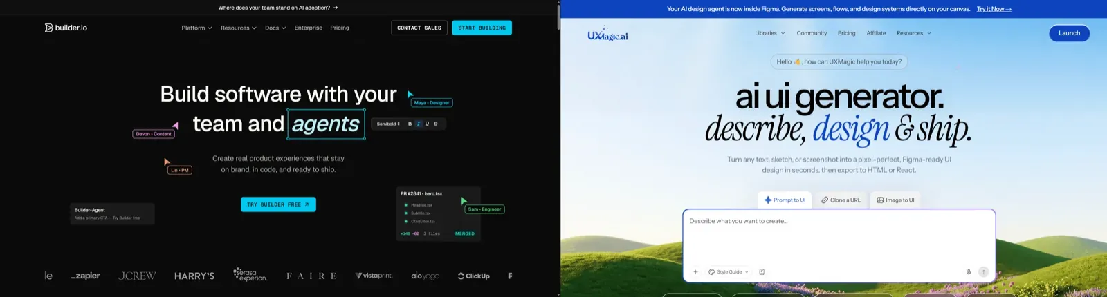 builder.io vs uxmagic
