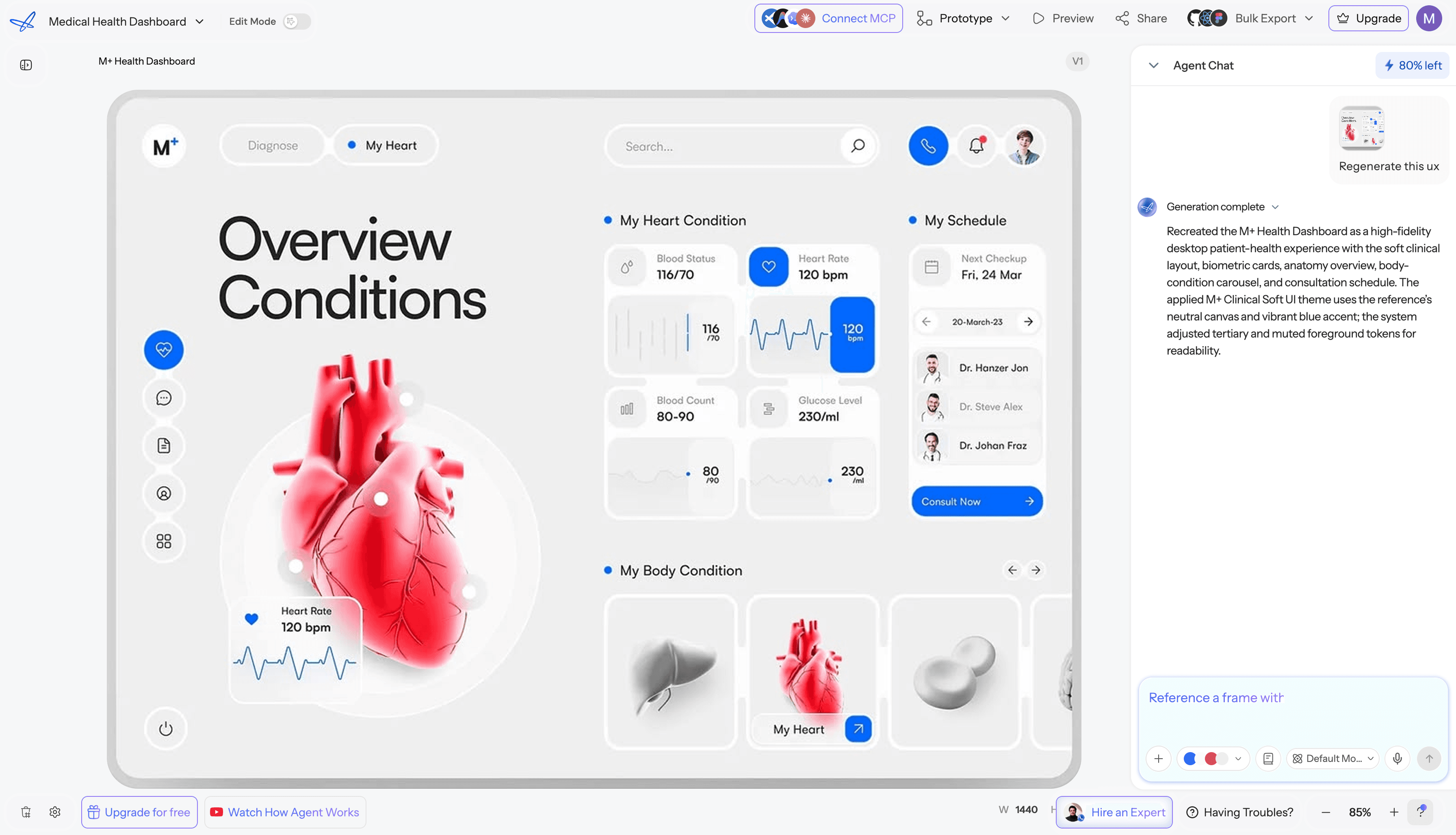 Healthcare UI Generation