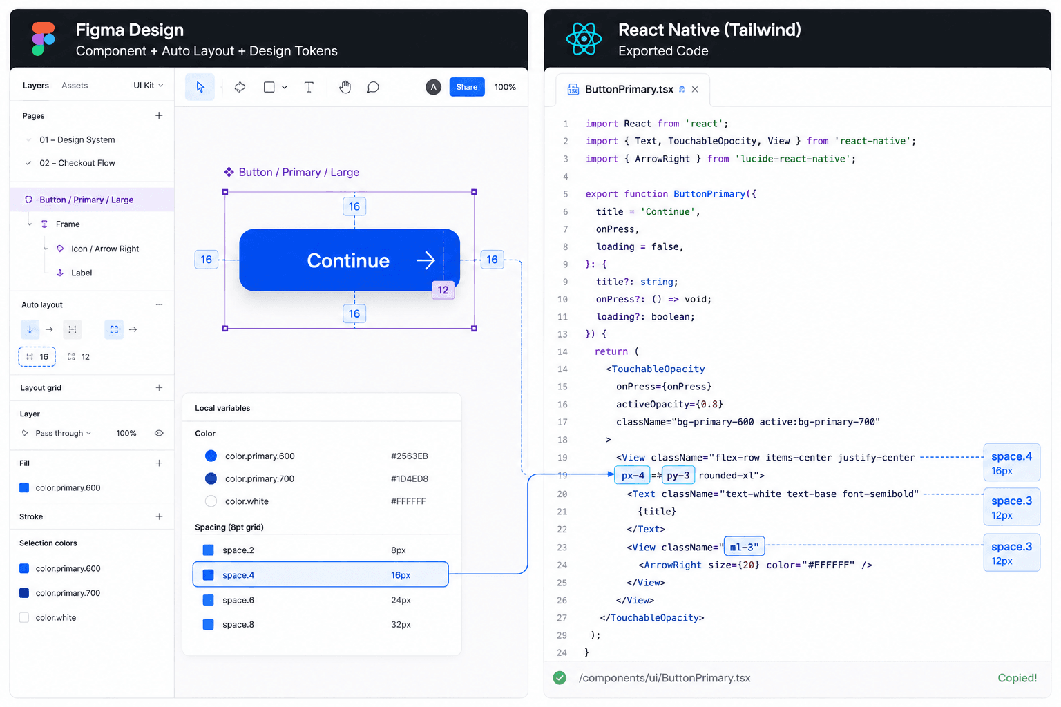 Streamlining Handoff with Production-Ready Code Export